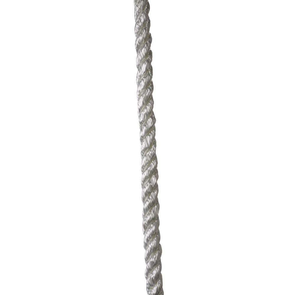Solid knot on steel rope. Iron twisted rope fixed in block by