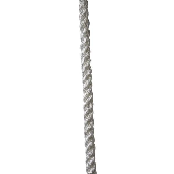 Everbilt 5/8 in. x 200 ft. Nylon Twist Rope, White 70300 - The