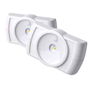 Indoor Battery Powered Motion Activated 35 Lumen Slim LED Task Light, White (2-Pack)