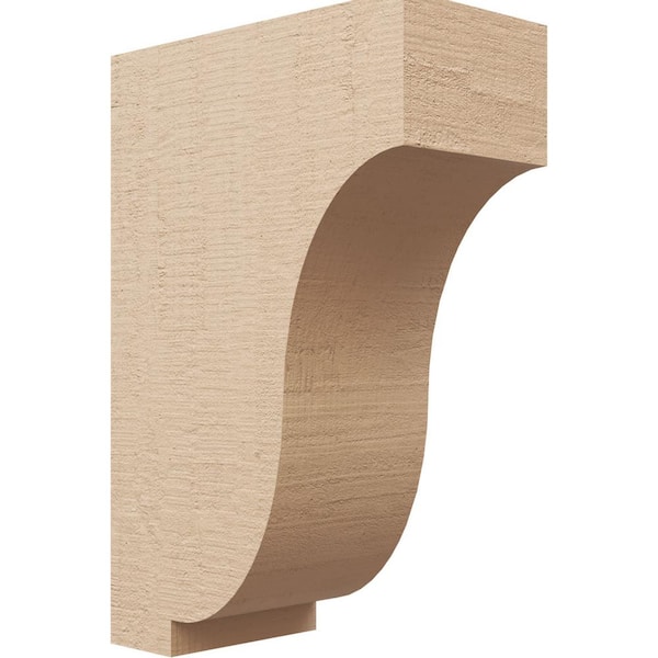 Ekena Millwork 5 in. x 15 in. x 10 in. Classic Van Buren Rough Cedar Woodgrain TimberThane Corbel, Primed Tan