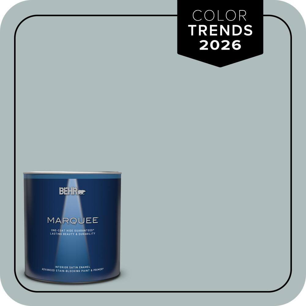 1 qt. Home Decorators Collection #HDC-CT-26 Watery One-Coat Hide Satin Enamel Interior Paint & Primer price history on PriceWatchPro