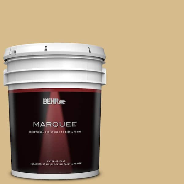 BEHR MARQUEE 5 gal. #350F-5 Camel Flat Exterior Paint & Primer