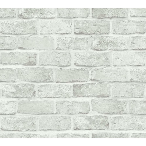 York Wallcoverings 45 sq. ft. Stretcher Brick Non-Woven Peel and Stick ...