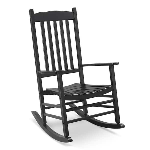 Karl home Natural Wood Patio Rocking Chair