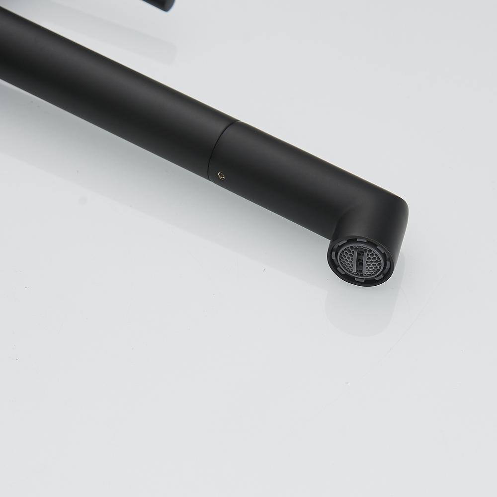 Matte Black Single Handle Vessel Sink Faucet