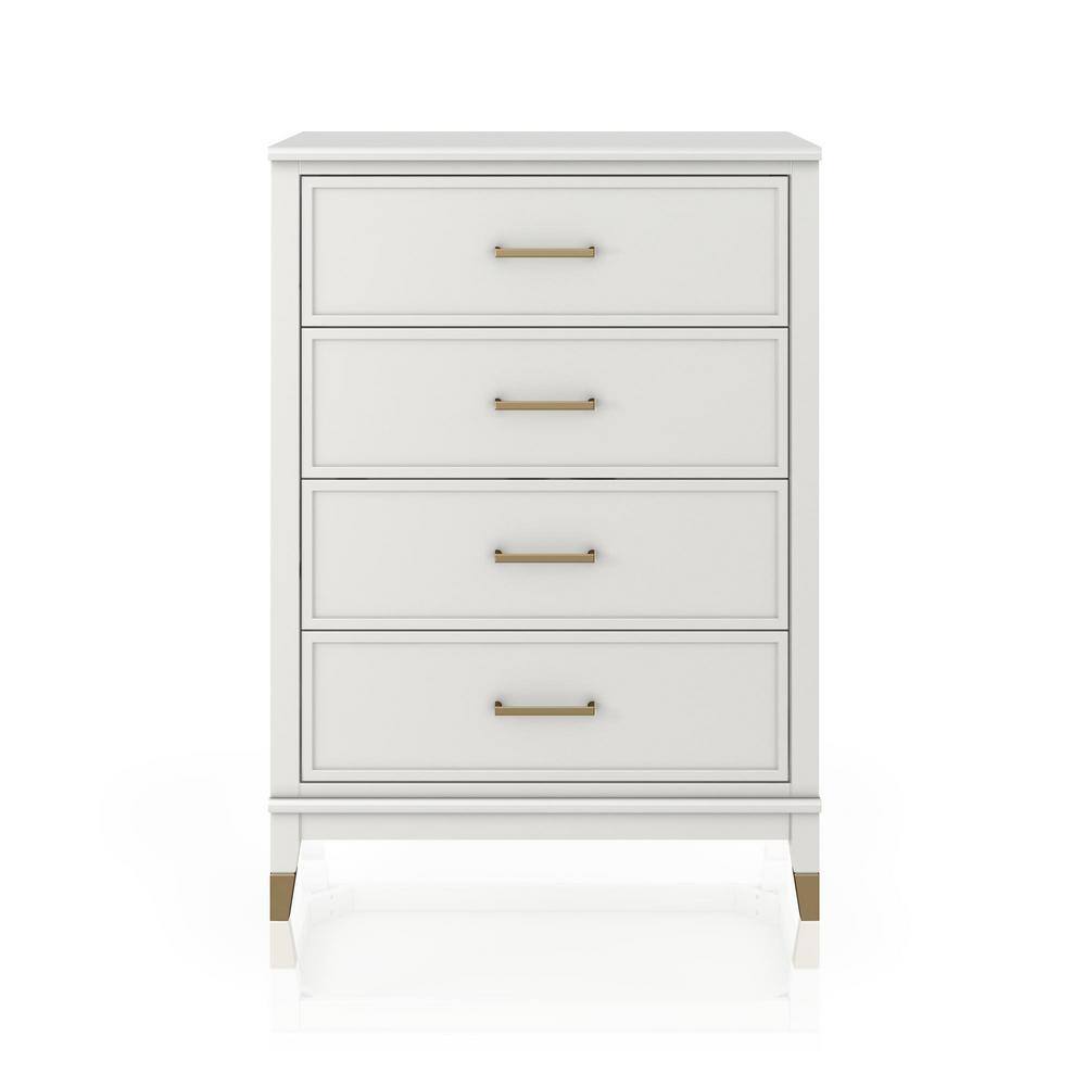 CosmoLiving by Cosmopolitan Westerleigh White, 4-Drawer, 30 in. W ...