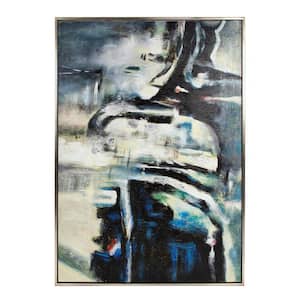 Under The Bridge Floater Frame Abstract Wall Art 43.5 in. x 62 in.