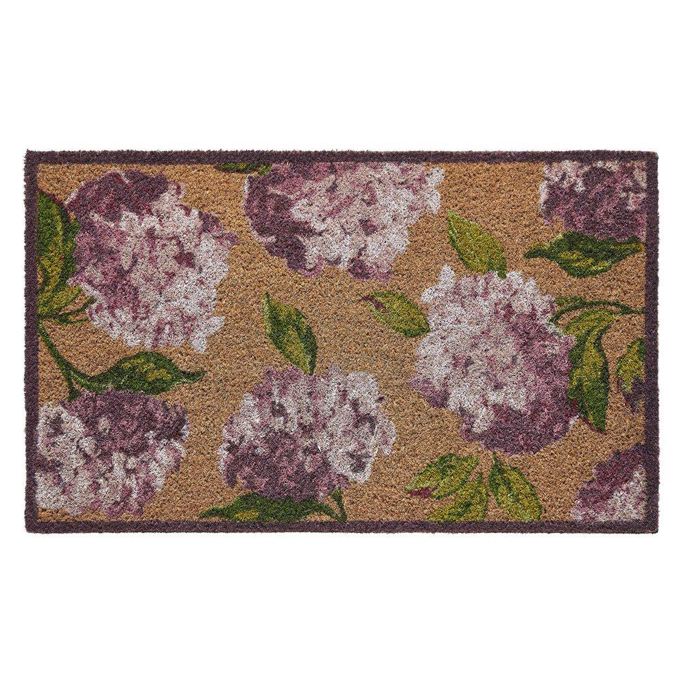 Hydrangea Magenta Pink 17.5 in. x 30 in. Coir Non-Slip Outdoor Door Mat price history on PriceWatchPro