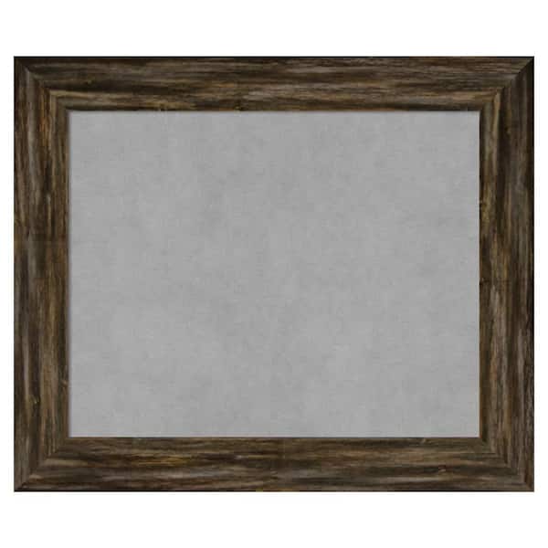 Amanti Art Fencepost Brown Narrow 25 in. x 21 in. Framed Magnetic Board