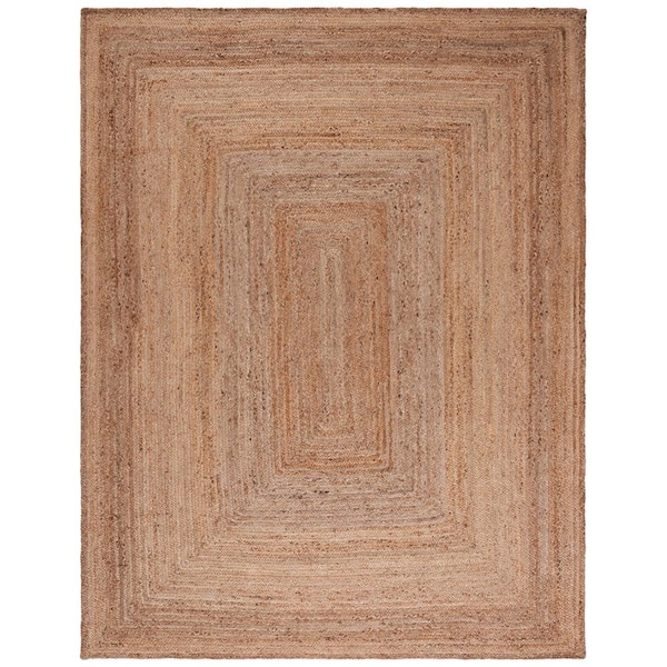 Cape Cod 12 ft. x 18 ft. Natural Solid Color Border Area Rug