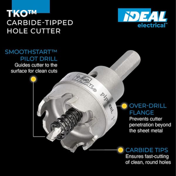 TKO 1-3/8 in. Carbide-Tipped Hole Cutter