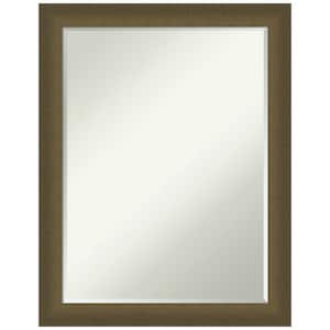 Blaine Light Bronze Narrow 21.5 in. x 27.5 in. Petite Bevel Modern Rectangle Framed Bathroom Wall Mirror