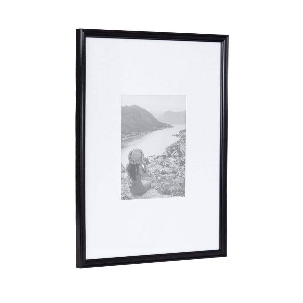 Black Polystyrene 16x20 Picture Frame Set with Glass Cover