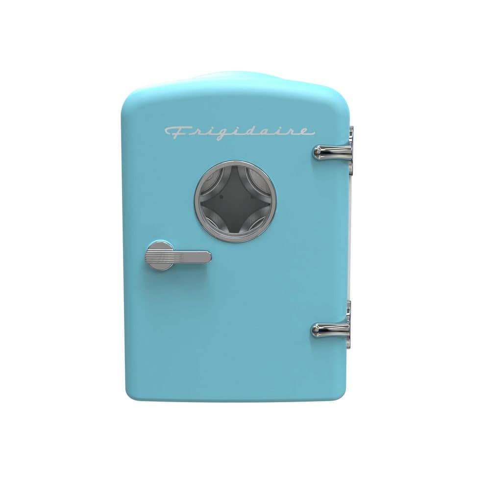 Frigidaire 0.14 Cu. Ft. 6 Can Mini Retro Mini Refrigerator in blue