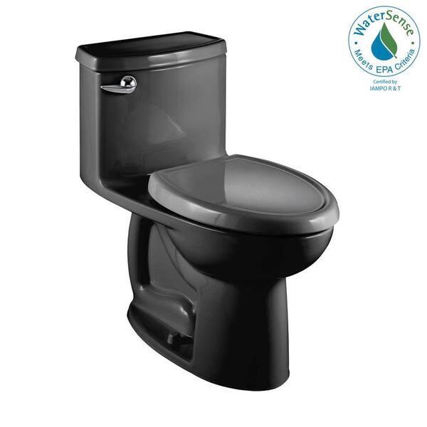 American Standard Compact Cadet 3 FloWise 1-piece 1.28 GPF Elongated Toilet in Black