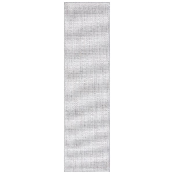SAFAVIEH Martha Stewart Gray/Ivory 2 ft. x 8 ft. Muted Striped Runner Rug