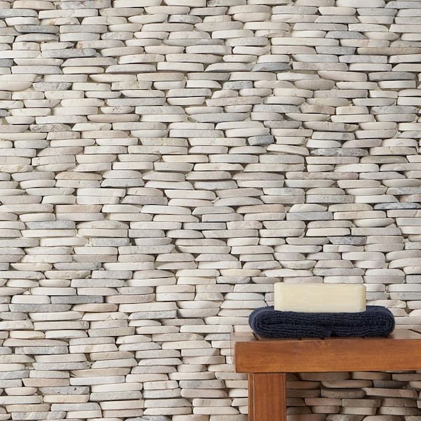 Countryside Light Blend Stacked Sliced 4 in. x 11 in. Mosaic