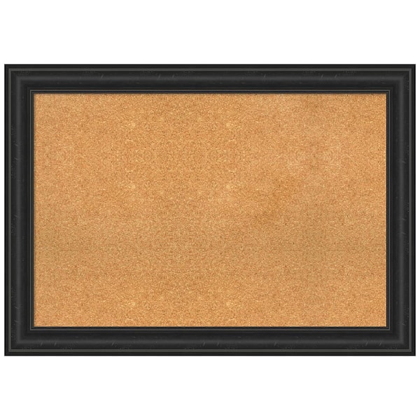 Amanti Art Shipwreck Black 41.38 in. x 29.38 in. Framed Corkboard Memo Board