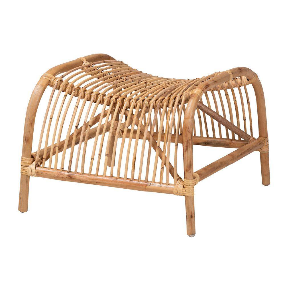 Handcrafted Sustainably Sourced Rattan Accent Chair Set in Natural Brown