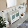 Vanity Art Brescia 36 in. W x 18 in. D x 36 in. H Bathroom Vanity in White with Single Basin Vanity Top in White Ceramic and Mirror VA3036-W