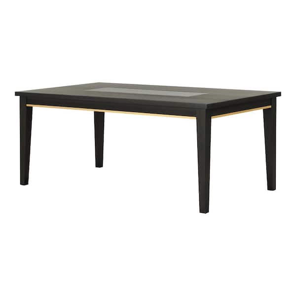 Furniture of America Demi Espresso Wood 72 in. 4-Legs Dining Table (Seats 6)