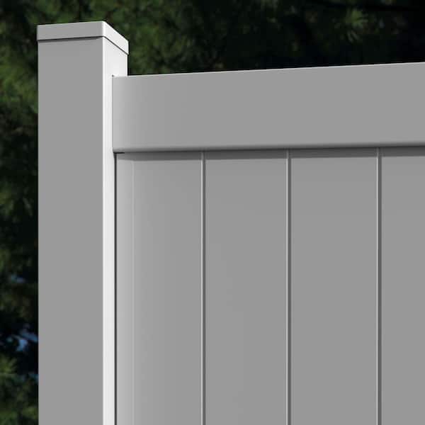 1.02 in. x 1.379 in. x 59.5 in. White Vinyl Fence U-Channel