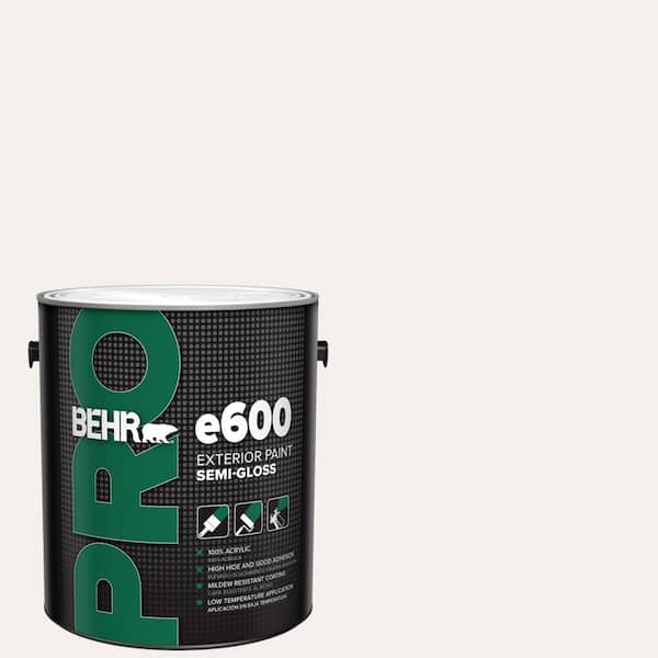 BEHR PRO 1 gal. #HDC-MD-06 Nano White Semi-Gloss Acrylic Exterior Paint