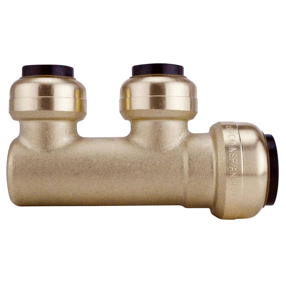 3/4 in. Brass Push-To-Connect Inlet x 1/2 in. Brass Push-To-Connect Outlets 2-Port Closed Manifold price history on PriceWatchPro