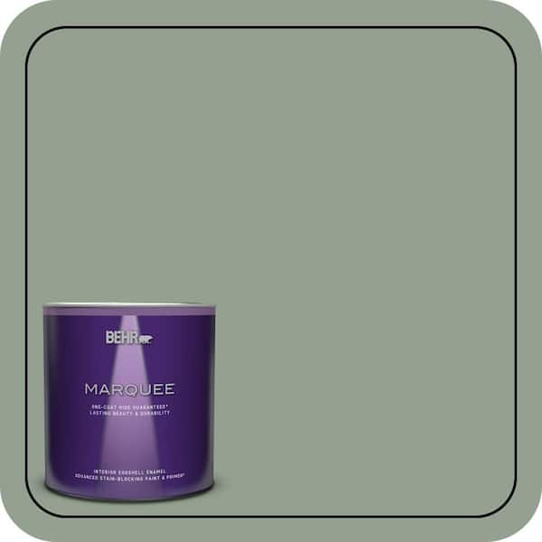 BEHR MARQUEE 1 qt. #N400-4 Forest Path One-Coat Hide Eggshell Enamel Interior Paint & Primer