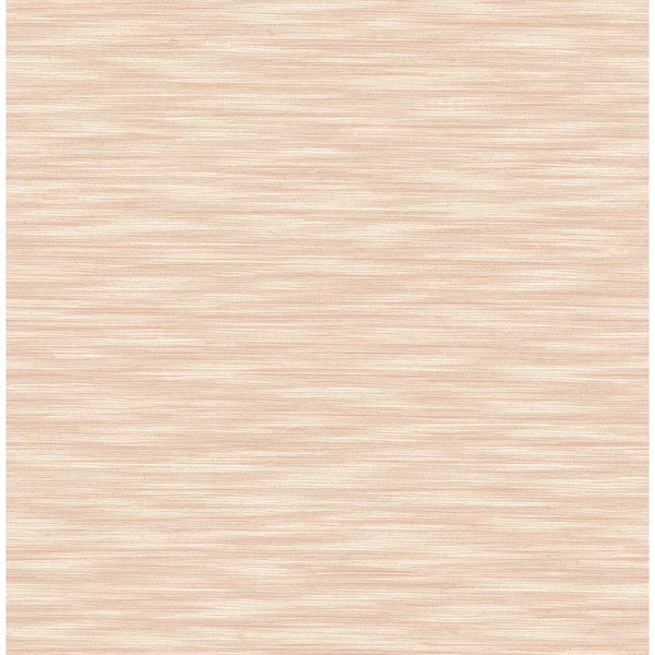 A-Street Prints Benson Coral Variegated Stripe Wallpaper Sample