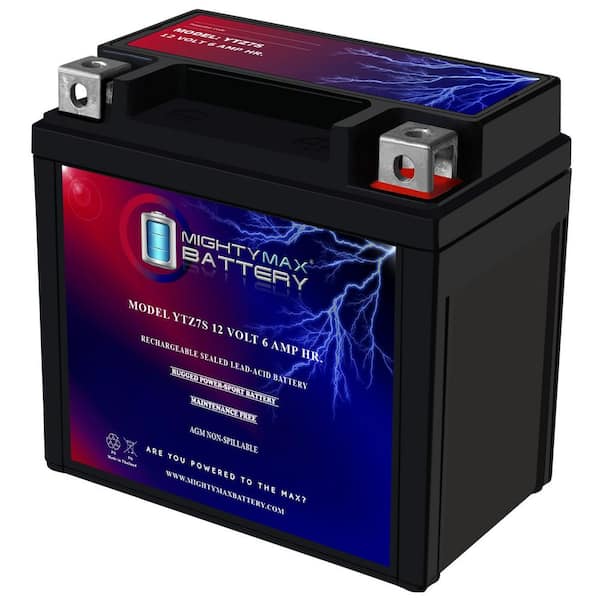 MIGHTY MAX BATTERY YTZ7S 12V 6AH Replacement Battery for ES-TZ7S GTZ7SFP FAITZ7S