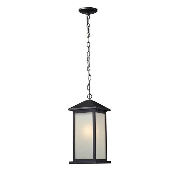 Filament Design Lawrence 1-Light Black Incandescent Outdoor Hanging Pendant