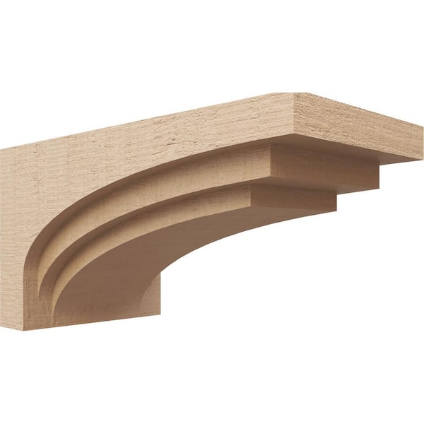 Ekena Millwork 11 in. x 11 in. x 22 in. Wide Rockford Rough Cedar Woodgrain TimberThane Corbel, Primed Tan