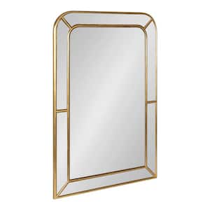 Lamson 30 in. H x 20 in. W Glam Rectangle Framed Gold Wall Mirror