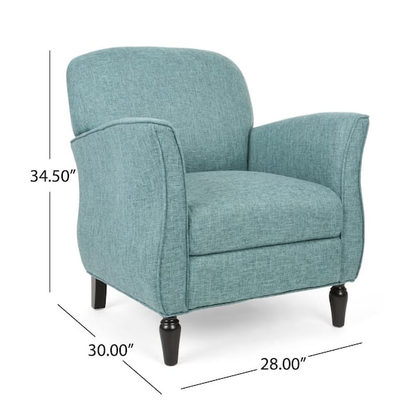 Noble House Swainson Traditional Teal Tweed Fabric Armchair 53772 - The Home  Depot