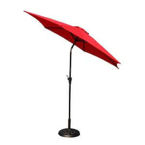 9 ft. Patio Market Umbrella With Carry Bag and Base, Red