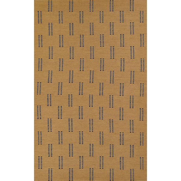 Tempaper Double Dash Natural 5 ft. x 8 ft. Reversible Indoor/Outdoor Area Rug