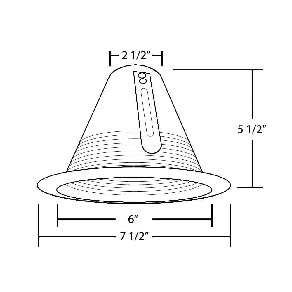 White Aluminum Wet-Location Rated Recessed Light Trim
