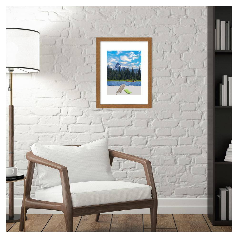 Carlisle Blonde Narrow Wood Picture Frame 11x14 with White Mat
