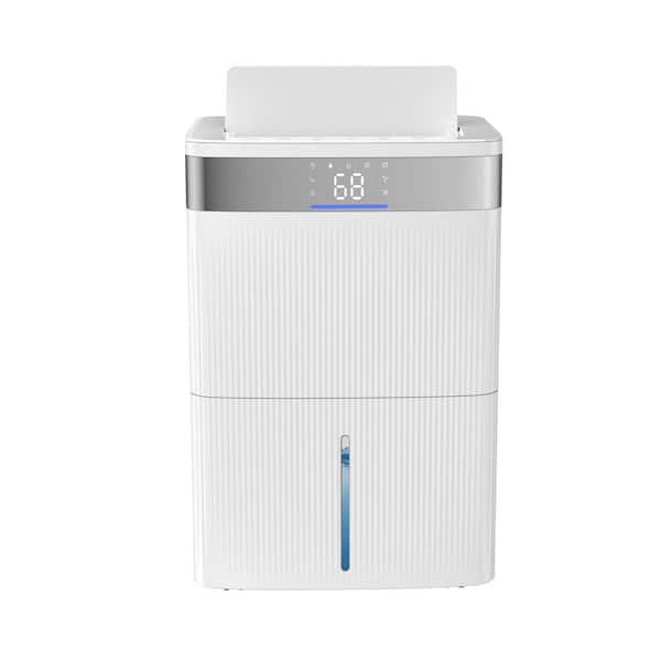 80 pt. Dehumidifier, 4000 sq. ft. Bucketless Residential Dehumidifier in. White with Drain Hose and Humidity Control