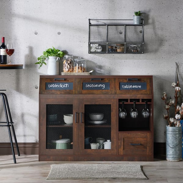 Noguchi Vintage Walnut Buffet with 4-Drawer