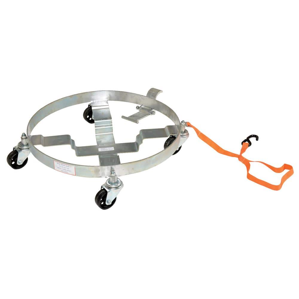 Heavy-Duty Cast Iron Tilting Drum Dolly with 1200 lb Capacity