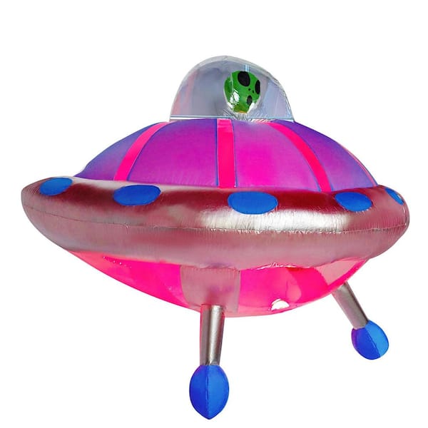 Joyfy 3.5 ft. LED Halloween UFO Inflatable