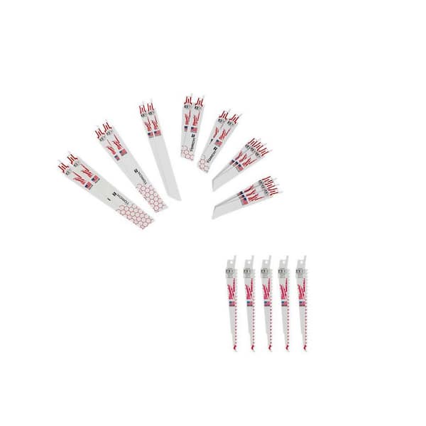 Milwaukee SAWZALL Metal Cutting Bi-Metal Recip Blade Set (16 Piece) w/ 5 additional Wood Cutting Blades