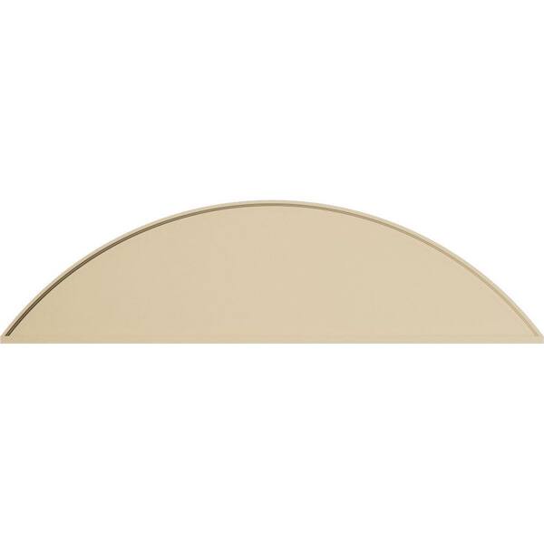 76-in. W x 20-in. H x 2-in. P Segment Arch Smooth Signature Urethane Pediment, Primed Tan