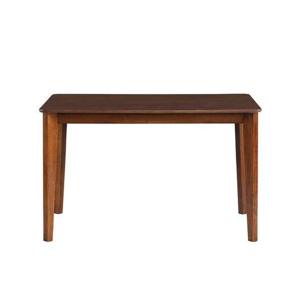 Dwell Home Inc Ashland 5 Piece Rectangle Walnut Solid Wood Top