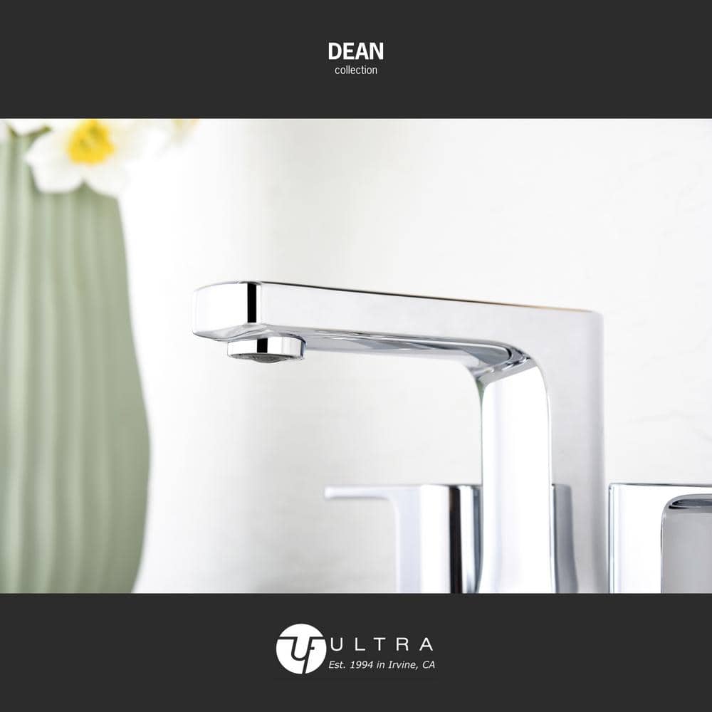 Chrome Polished 2-Handle Centerset Bathroom Faucet with Drain Assembly