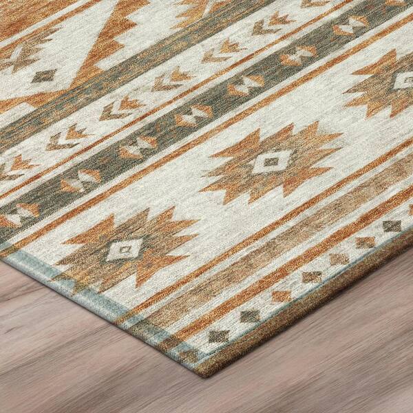 Chantille Machine Washable Indoor/Outdoor Abstract ACN3075 Copper 2 ft. x 3 ft. Accent Rug