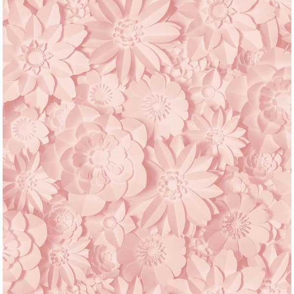 Dacre Pink Floral Paper Peelable Roll (Covers 56.4 sq. ft.) 2900