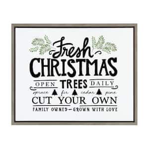 Sylvie Fresh Cut Christmas 24 in. x 18 in. Framed Canvas By Lindsay Hopkins Framed Canvas Wall Art